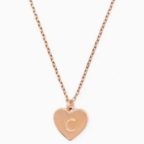 kate spade Jewelry - $69 Kate Spade Initial Here “C” Heart Pendant Necklace in Rose Gold-Tone